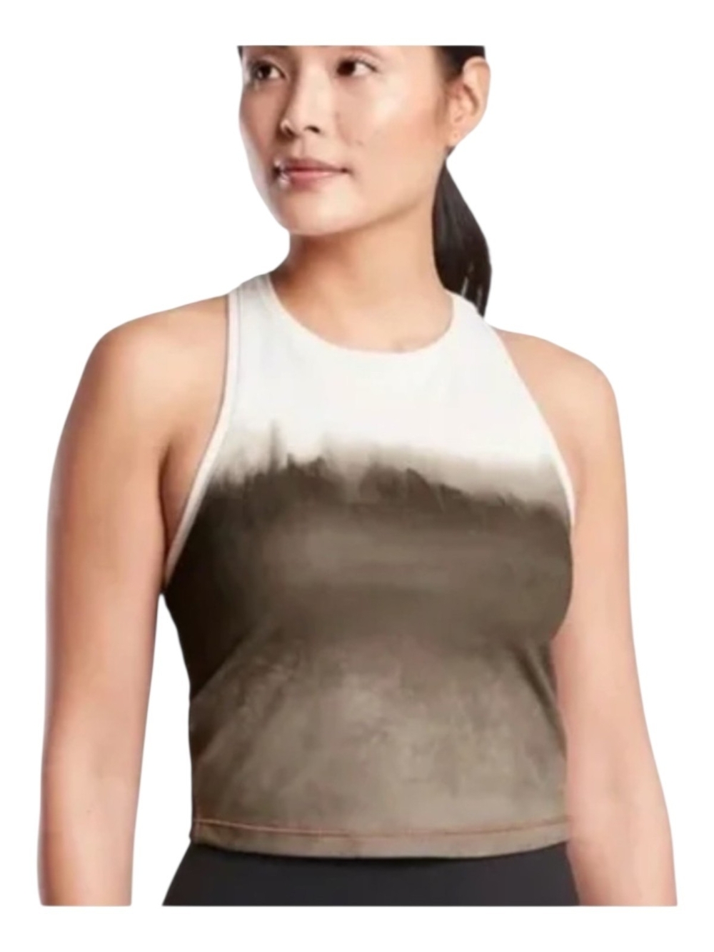 Athleta Shanti Watercolor Stripe Crop Tank